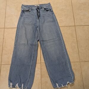 Stylish Light Blue Women's Straight Leg Jeans